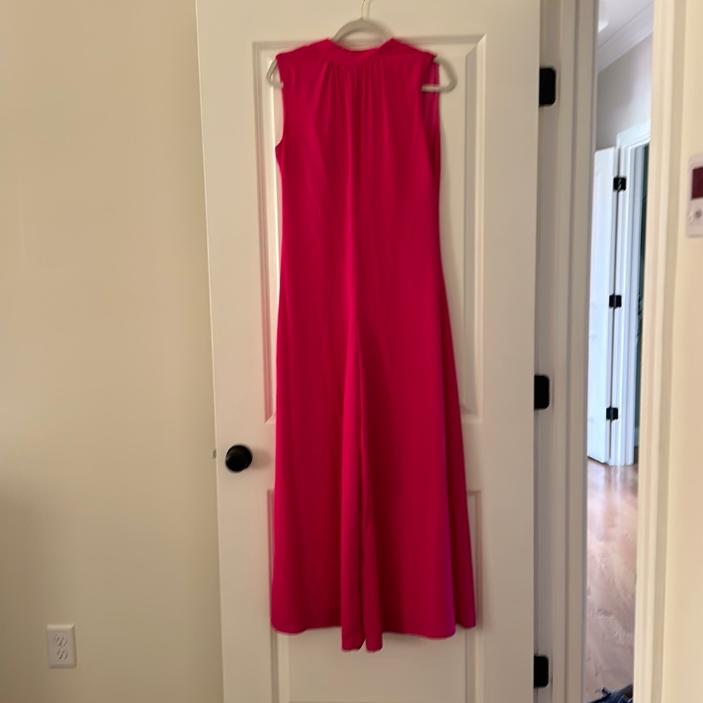 Pink pants suit